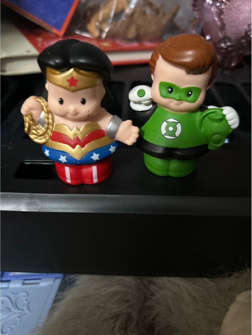 DC Comics  little people Wonder Woman and Green Lantern Mini Action Figure Set